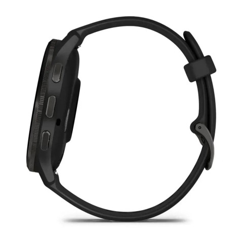 Смарт-годинник Garmin Venu 3 чорний зі сланцевим сталевим безелем і силіконовим ремінцем