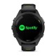 Смарт-часы Garmin Forerunner 265s с черным корпусом и черно-желтым силиконовым ремешком