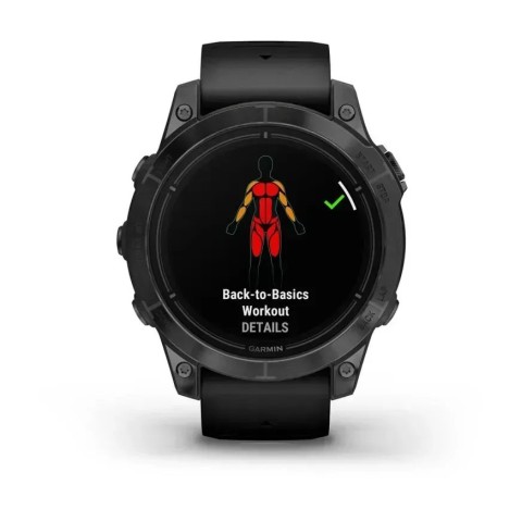Смарт-часы Garmin epix Pro Gen 2 Standard Edition (47мм) сланцево-серые с черным ремешком