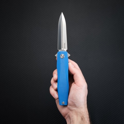 Ніж складаний туристичний Ruike P188-E, (9.1 см) D2 / G10 синій