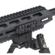 Планка ROME M-LOK Picatinny 6 slots з адаптером під QD (Алюміній/Сталь) black