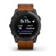 Смарт-часы Garmin epix Pro Gen 2 Sapphire Edition (51 мм) карбоново-серые титановые DLC с каштановым кожаным ремешком