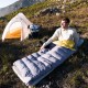 Спальник з натуральним пухом Naturehike CW400 NH18C400-D, p-р M, жовто-сірий