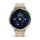 Смарт-годинник Garmin Venu 4 (41 мм) місячне золото з силіконовим ремінцем кольору слонової кістки і пісочним шкіряним