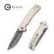 Ніж складаний туристичний Civivi Merit, (8.3 см) Damascus / G10 сірий