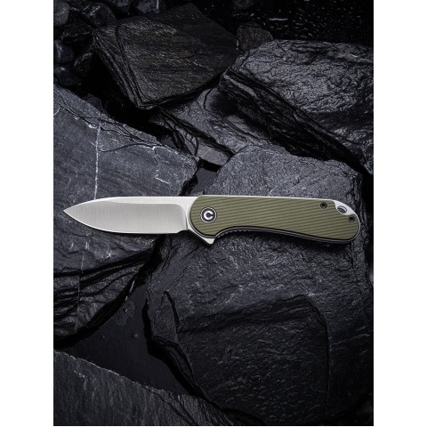 Ніж складаний кишеньковий Civivi Elementum, (7.5 см) D2 / G10 оливковий