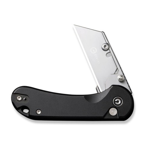 Ніж трапеція складаний кишеньковий Civivi Elementum Utility, (5.8 см) 6Cr13 / Aluminum чорний