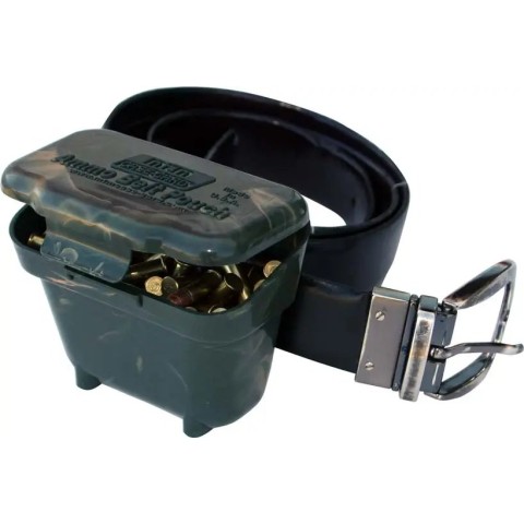 Коробка MTM Ammo Belt Pouch для патронов кал. 22 LR; 22 WMR и 17 HMR с креплением на пояс. Цвет – красный.