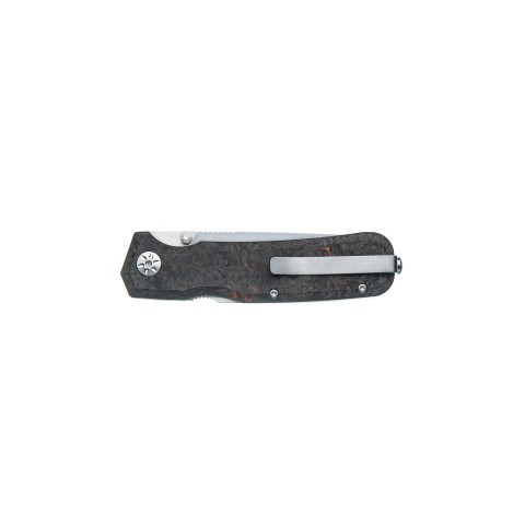 Нож Maserin Pulse, Magnacut, fat carbon, черно-оранжевый
