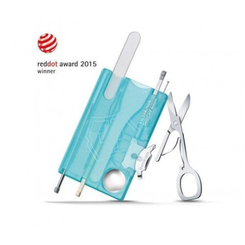 Ніж Victorinox Swisscard Nailcare 82х54х4мм,12функ,блакит.прозор