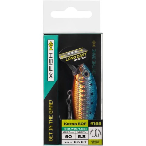 Воблер X-Fish Karas 50F 50mm 5.8g #155 (0.5-0.7m)