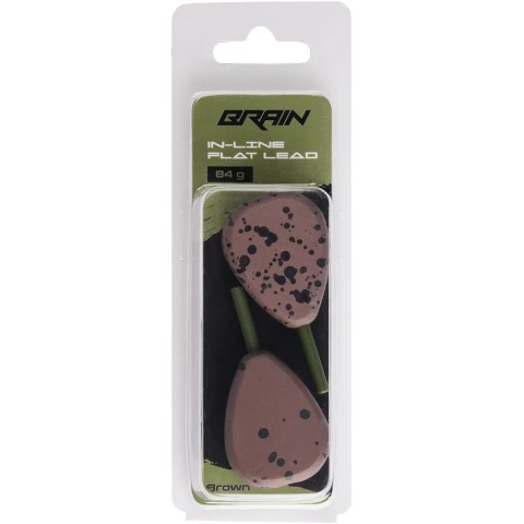Грузило Brain In-Line Flat Lead 120g 2шт/уп green