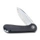 Ніж складаний кишеньковий Civivi Elementum, (7.5 см) Damascus / Carbon Fiber & G10