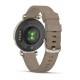 Смарт-годинник Garmin Lily 2 Classic кремово-золотистий із кавовим нейлоновим ремінцем