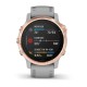 Смарт-годинник Garmin fenix 6S Pro Sapphire рожево-золотистий з сірим ремінцем
