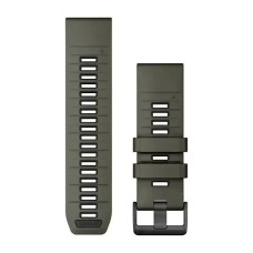 Ремешки для часов Garmin QuickFit 26 силиконовые оливково-серые/черные