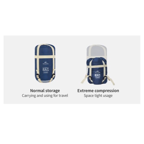 Спальний мішок Naturehike LW180 CNK2550WS026 Sunny Day PL01, (14°C) XL коричневий