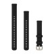 Быстросменные ремешки для смарт-часов Garmin 14 мм силиконовые Black/cream gold (3 части)