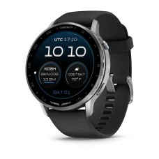 Смарт-годинник Garmin D2 Air X15 сріблястий з чорним силіконовим ремінцем