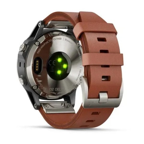 Смарт-годинник Garmin D2 Delta з коричневим шкіряним ремінцем для авіаторів