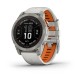 Смарт-часы Garmin fenix 7 Pro Sapphire Solar Edition титановые с туманно-серым/темно-оранжевым ремешком