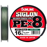 Шнур Sunline Siglon PE х8 250m (темн-зел.) #10.0 130lb/60.0 kg