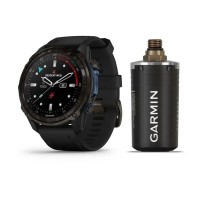 Смарт-часы Garmin Descent Mk3i (51 мм) карбоново-серые DLC титановые с черным силиконовым ремешком и Descent T2 Transceiver