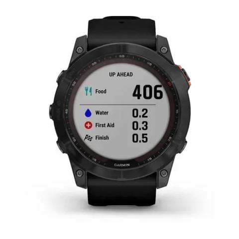 Смарт-часы Garmin fenix 7X Solar сланцево-серые с черным ремешком