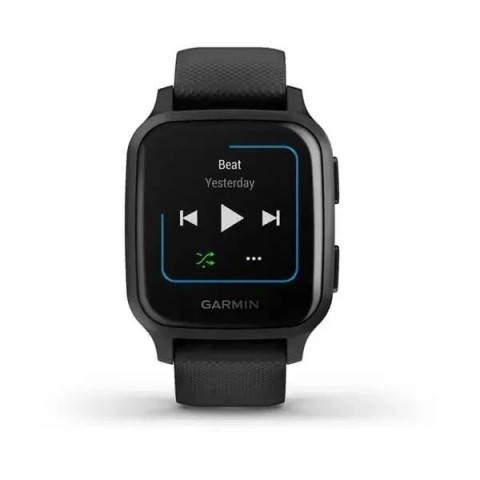 Смарт-годинник Garmin Venu Sq Music Edition чорний з сірим безелем