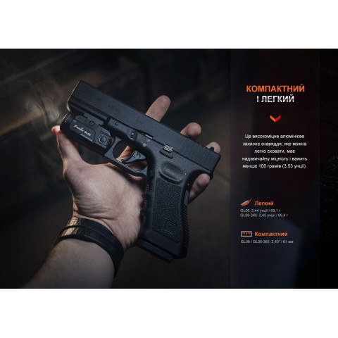Ліхтар до пістолета Fenix GL06-365