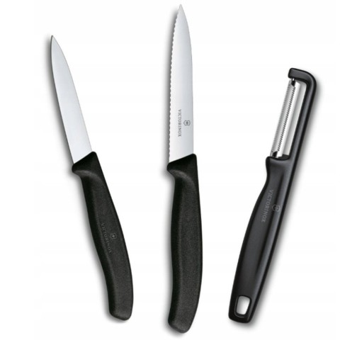 Набір для чищення овочів Victorinox Swiss Classic 3шт чорн 6.7113.33