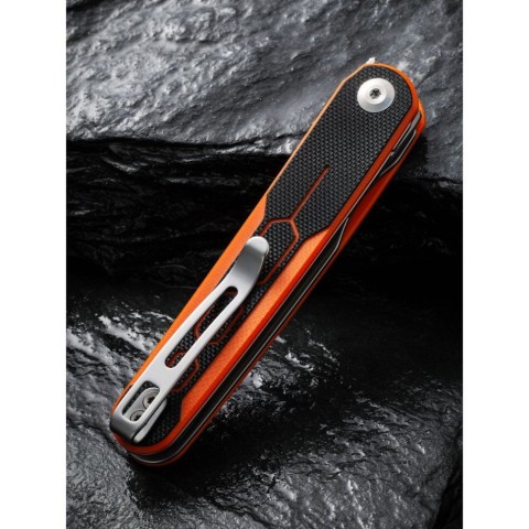 Ніж складаний кишеньковий Civivi KwaiQ , (7.6 см) Nitro-V / G10 чорно-помаранчевий