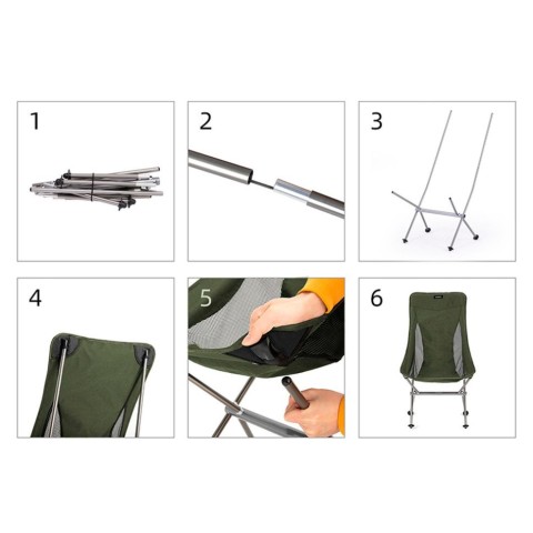 Стілець складаний Naturehike YL06 NH18Y060-Z, зелений