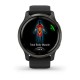 Смарт-годинник Garmin Venu 2 чорний із чорним безелем і шкіряним ремінцем