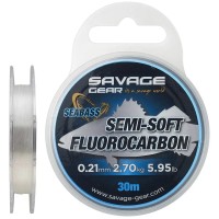 Флюорокарбон Savage Gear Semi-Soft Seabass 30m 0.25mm 3.66kg Clear