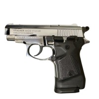 Пістолет стартовый Stalker 914 UK Shiny Chrome Black Grips
