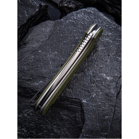 Ніж складаний кишеньковий Civivi Elementum, (7.5 см) D2 / G10 оливковий