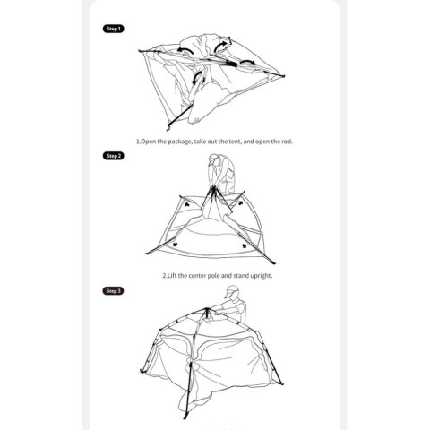 Намет тримісний автоматичний із тентом Naturehike Ango CNK2550WS010, S, сірий