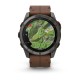 Смарт-часы Garmin fenix 8 Pro AMOLED (51 мм) Sapphire карбоново-серый DLC титан с каштановым кожаным ремешком