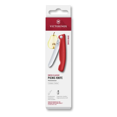 Складаний ніж для пікніка Victorinox Swiss Classic 11см черв 6.7801.FC1