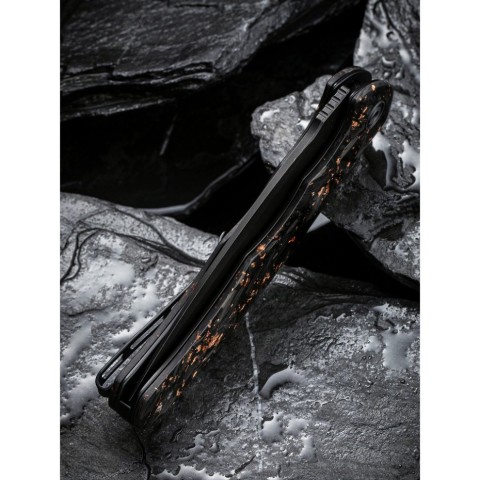 Ніж складаний туристичний Civivi Praxis, (9.5 см) 9Cr18MoV / Carbon Fiber & Resin