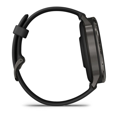 Спортивний годинник Garmin Venu 4 45 мм Black із чорним силіконовим ремінцем 010-03014-00