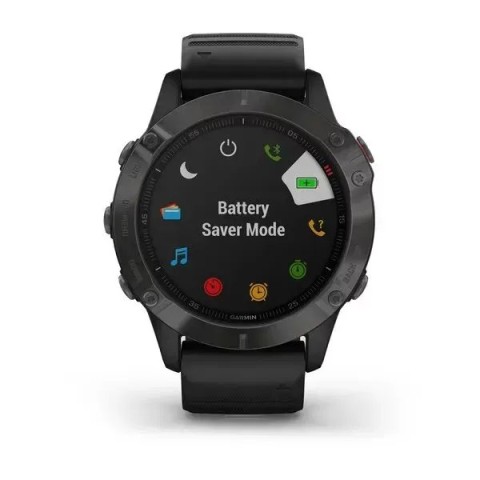 Смарт-часы Garmin fenix 6 Pro Sapphire углеродно-серые DLC с черным ремешком
