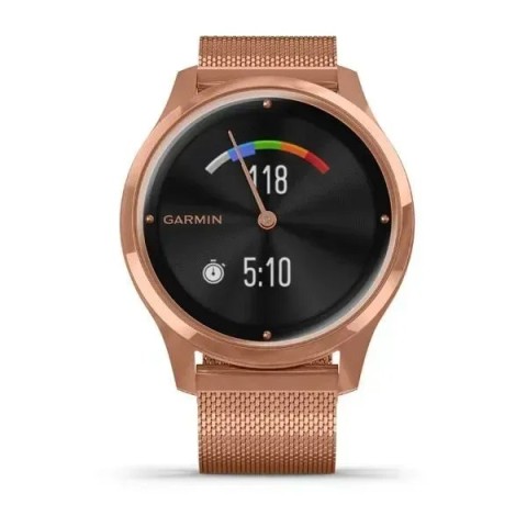 Смарт-годинник Garmin vivomove Luxe із рожево-золотистими корпусом та ремінцем