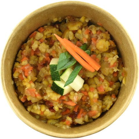 Горохова каша з овочами  Happy Elk прозора упаковка