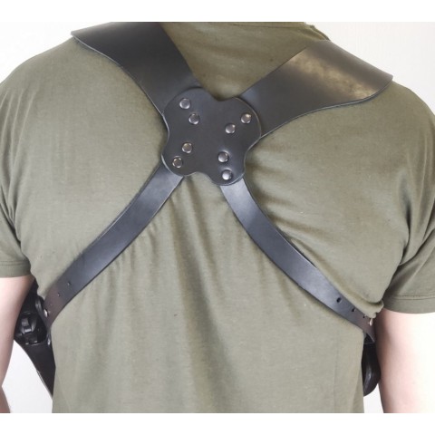 Кобура шкіряна оперативна для Beretta-92FS двостороння + чохол/обойма