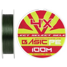Шнур Select Basic PE Green 100m #0.8/0.12mm 12lb/5.6kg