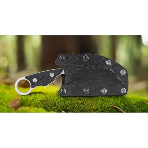 Ніж фіксований туристичний Ruike FS68, (8.6 см) 14C28N / G10 чорний