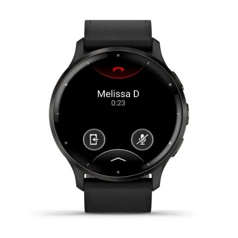 Смарт-часы Garmin Venu 3 черные со сланцевым стальным безелем и кожаным ремешком