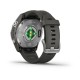 Смарт-часы Garmin fenix 7S Pro Solar Edition серебристые с ремешком графитового цвета